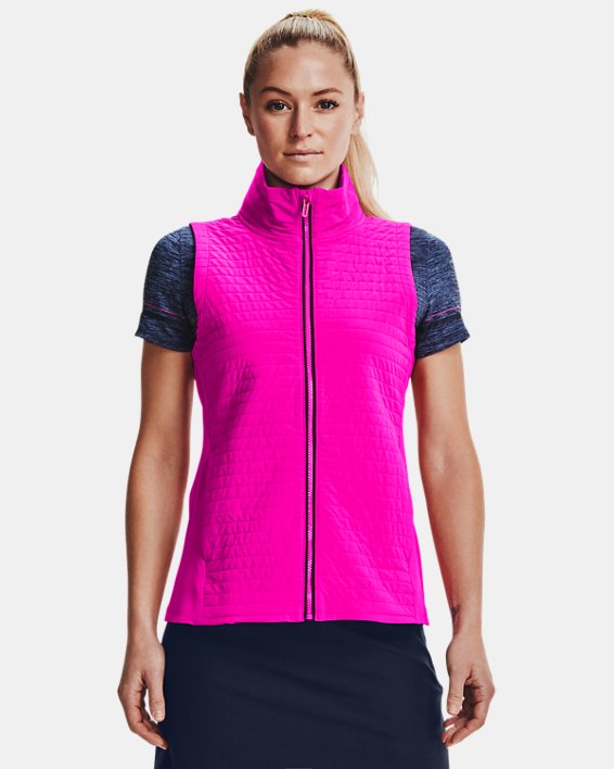 Women's UA Storm Revo Full Zip Vest, Pink, pdpMainDesktop image number 0